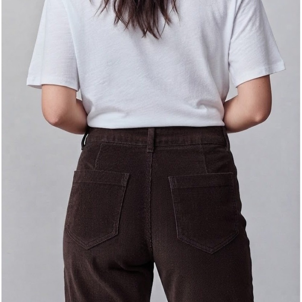 Theory Brown Corduroy Bootcut Pants Women's Size 8 Wide Leg Flare Trousers
